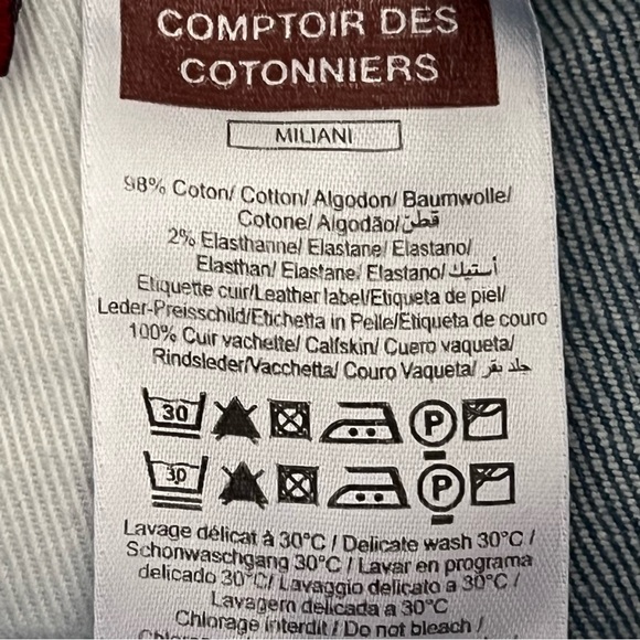 Comptoir Des Cotonniers Jeans Women 40 Flare Euro Hippie Boho 31 X 31 Stretch - Picture 14 of 15